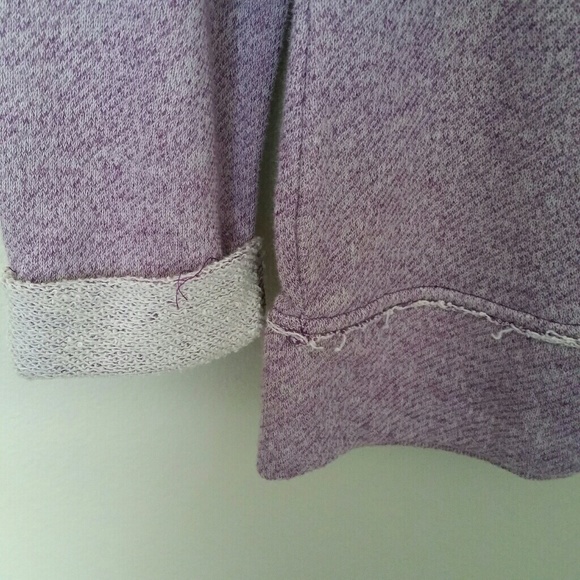 Mossimo Purple Frayed Look Sweatshirt sz M - Picture 2 of 6